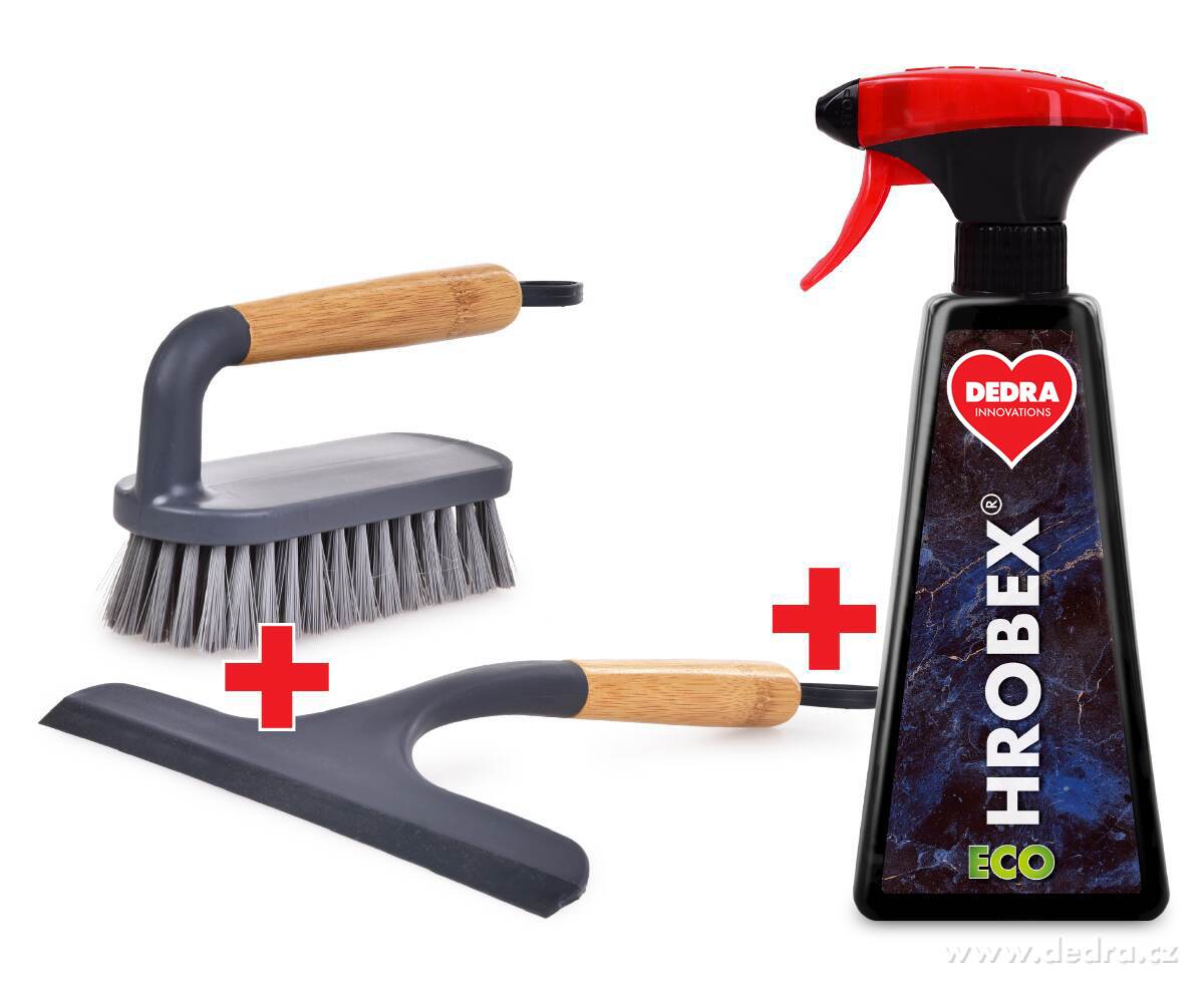 HROBEX 2+1 ZDARMA | Čistič, kartáč a stěrka na údržbu pietních míst