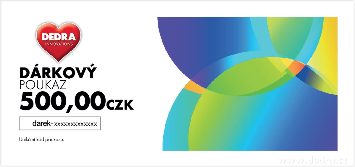 Dárkový poukaz DEDRA | 500 Kč / 20 €