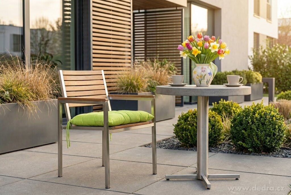 COMFORT | prošívaný sedák na židle & křesla | měkký sedák s vázáním | zelený | 35 × 35 cm