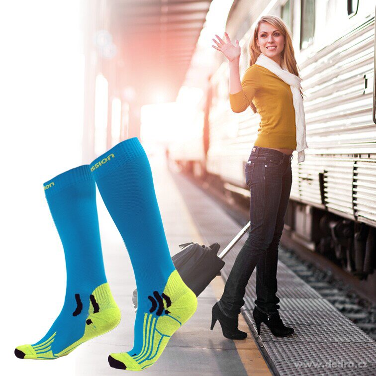 COMPRESSION | funkční kompresní podkolenky vel. 42–46 | podpora výkonu & úleva pro nohy