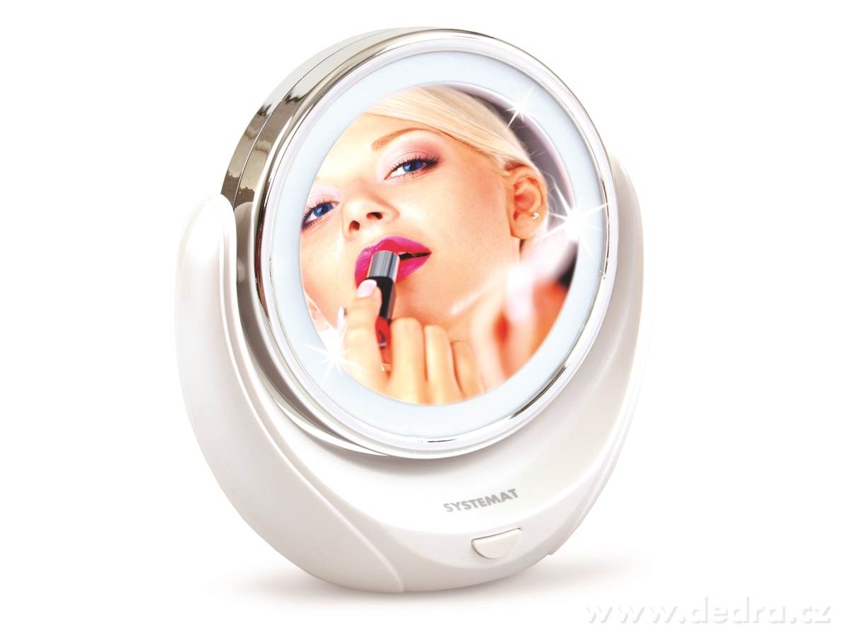 Zväčšovacie kozmetické zrkadlo s LED osvetlením