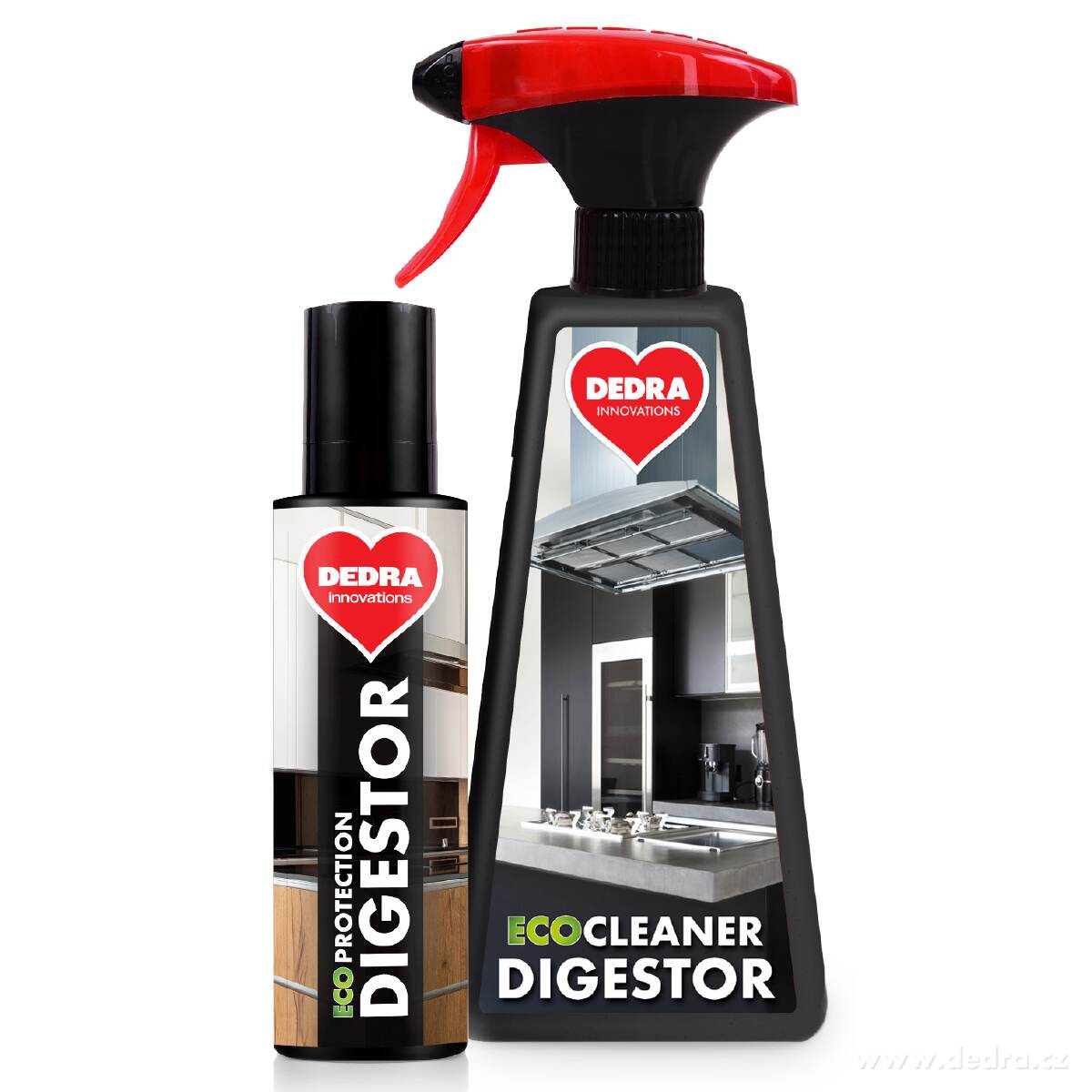 Kompletní péče o digestoř | Čistič + impregnační sprej | 500 ml + 200 ml