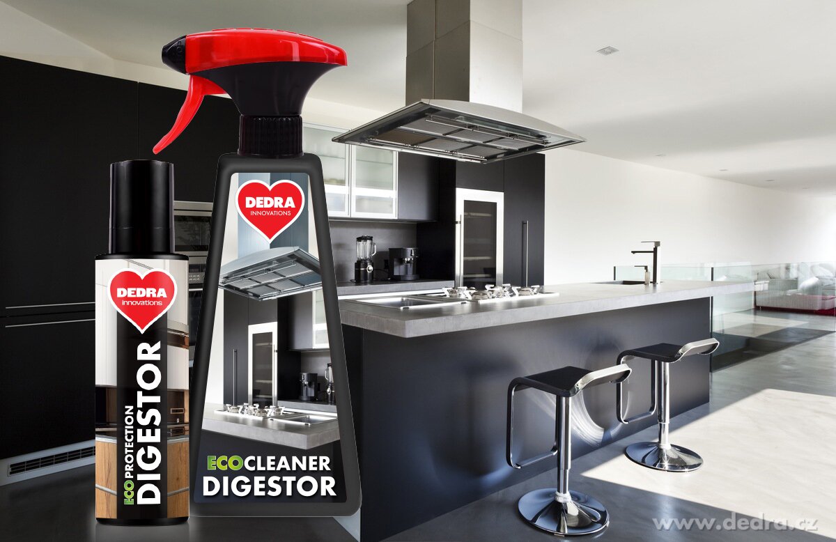 Kompletní péče o digestoř | Čistič + impregnační sprej | 500 ml + 200 ml