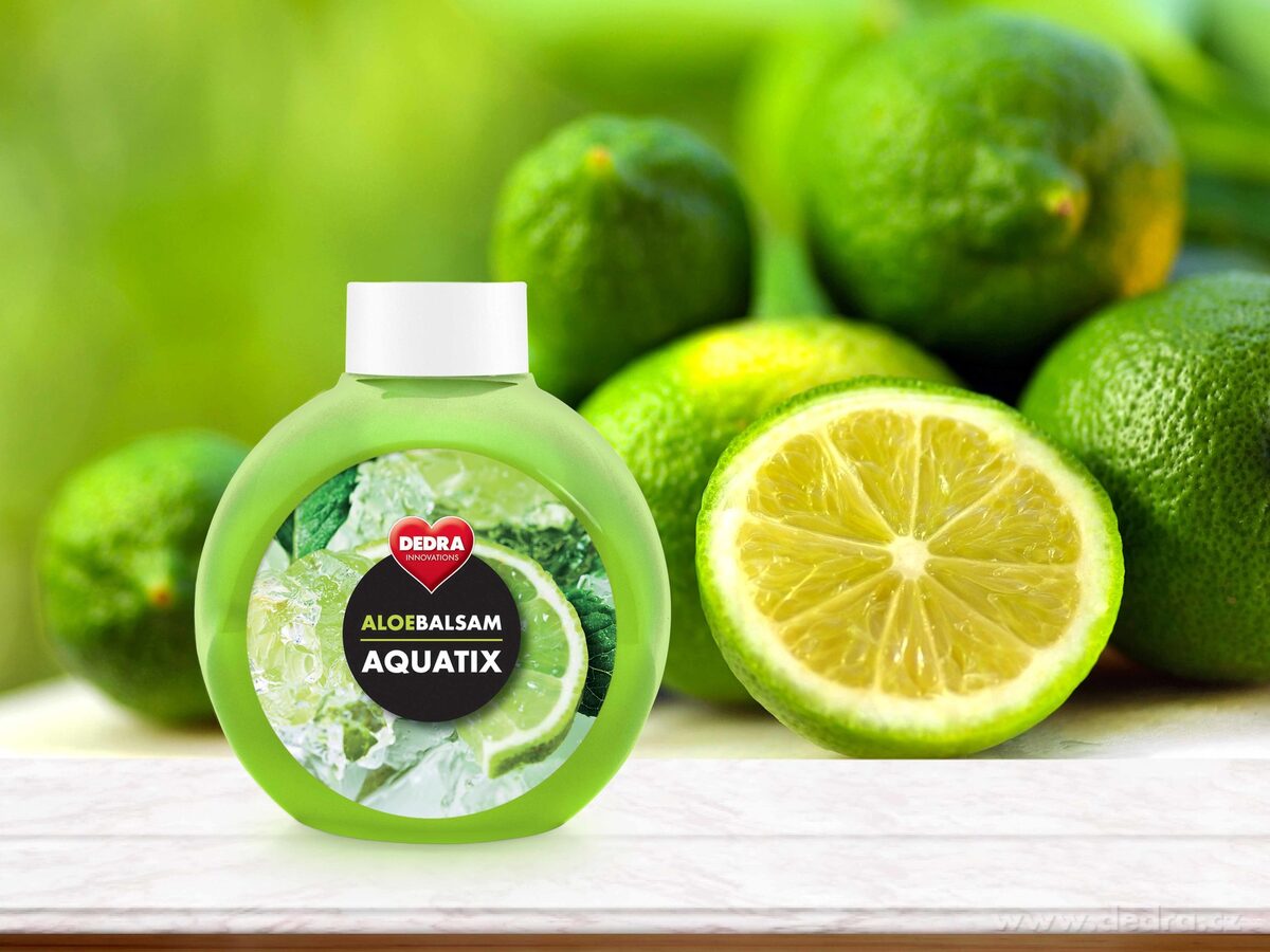 ALOEBALSAM AQUATIX osvěžující limetka, koncentrát na ruční mytí nádobí bez pumpičky