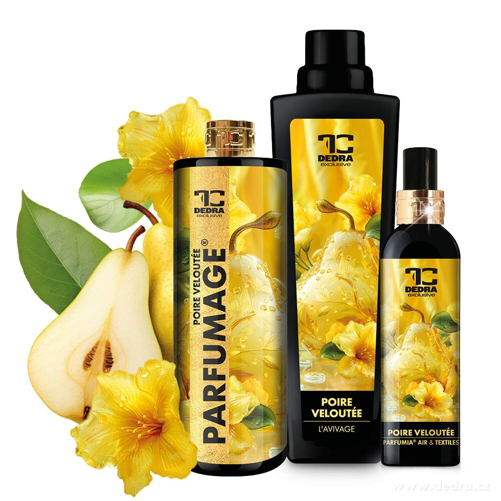 SADA 2+1 | SAMETOVÁ HRUŠKA |  Aviváž + osvěžovač vzduchu + parfém na praní