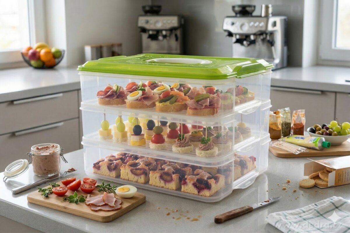 BUCHTONOŠ | 3patrový box na potraviny | 3 × 3500 ml