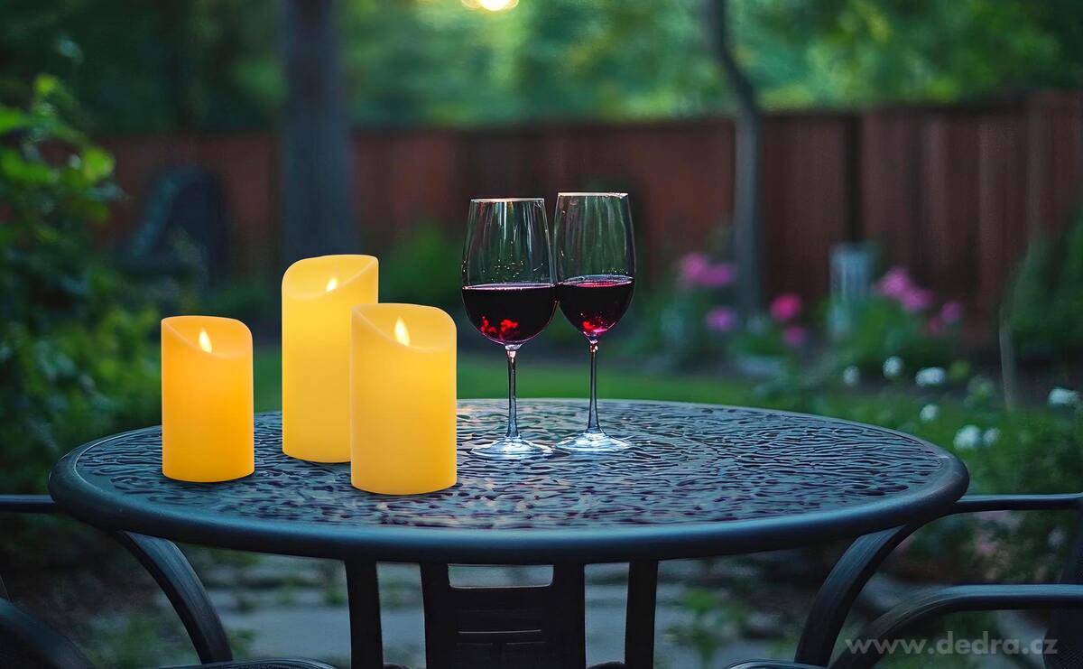 DANCING | Celoplastová LED svíčka s pohyblivým plamínkem | pro interiér & exteriér