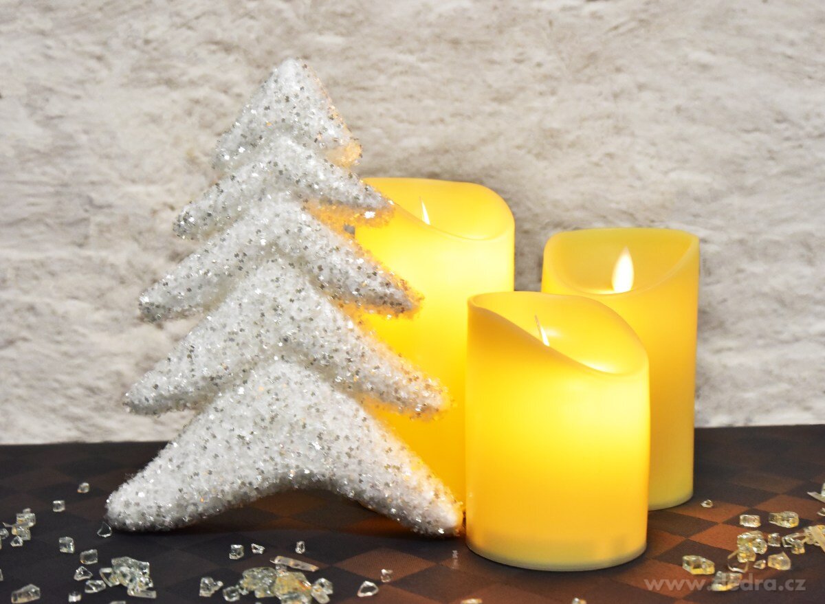 DANCING | Celoplastová LED svíčka s pohyblivým plamínkem | pro interiér & exteriér