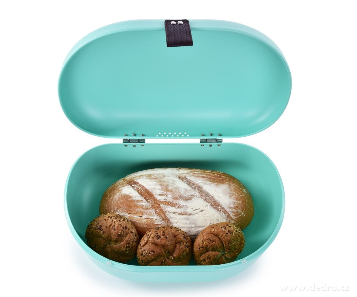 Kovový chlebník PASTEL BREAD, s odklápěcím víkem