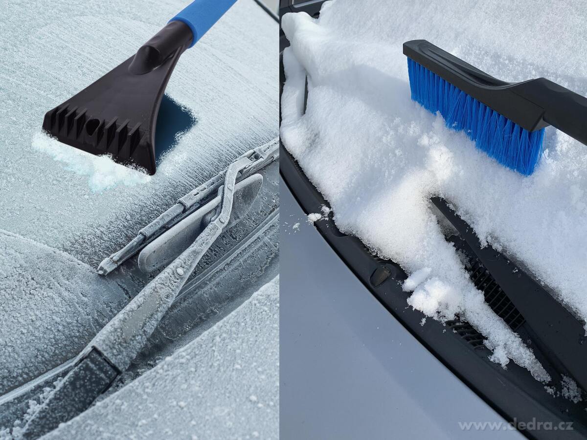 DRIVE | 2v1 teleskopický smetáček a škrabka na sníh a led do auta | 65–82 cm