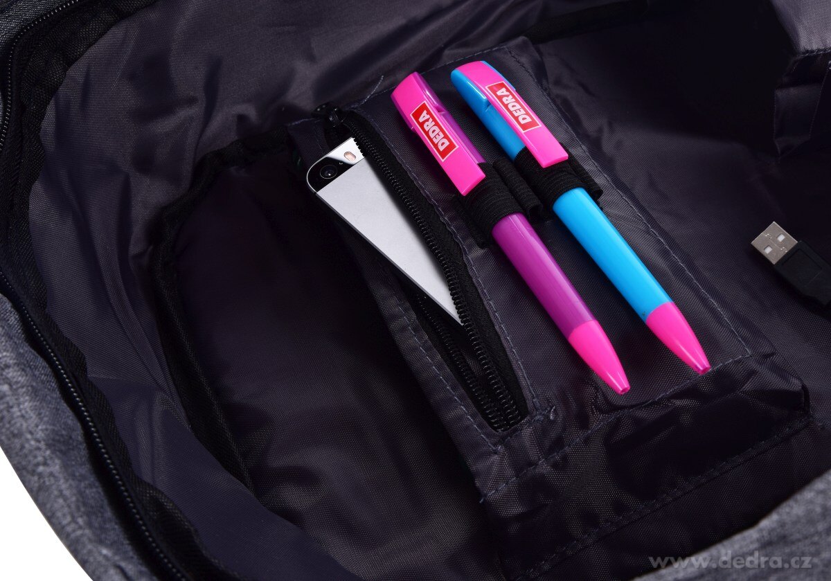 Bezpečný batoh TRAVEL&STUDENT s USB připojením