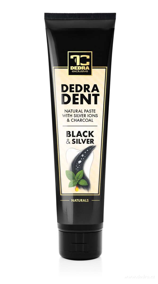 Přírodní zubní pasta s ionty stříbra & bambusovým uhlím | antibakteriální ochrana, svěží dech & šetrné bělení | DEDRA DENT | 100 g