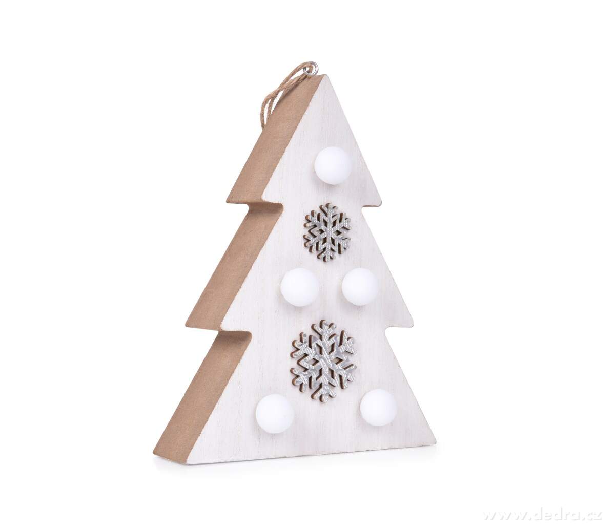 POSLEDNÍ KUSY! 16 cm dřevěný STROMEK, závěsná/stojací dekorace