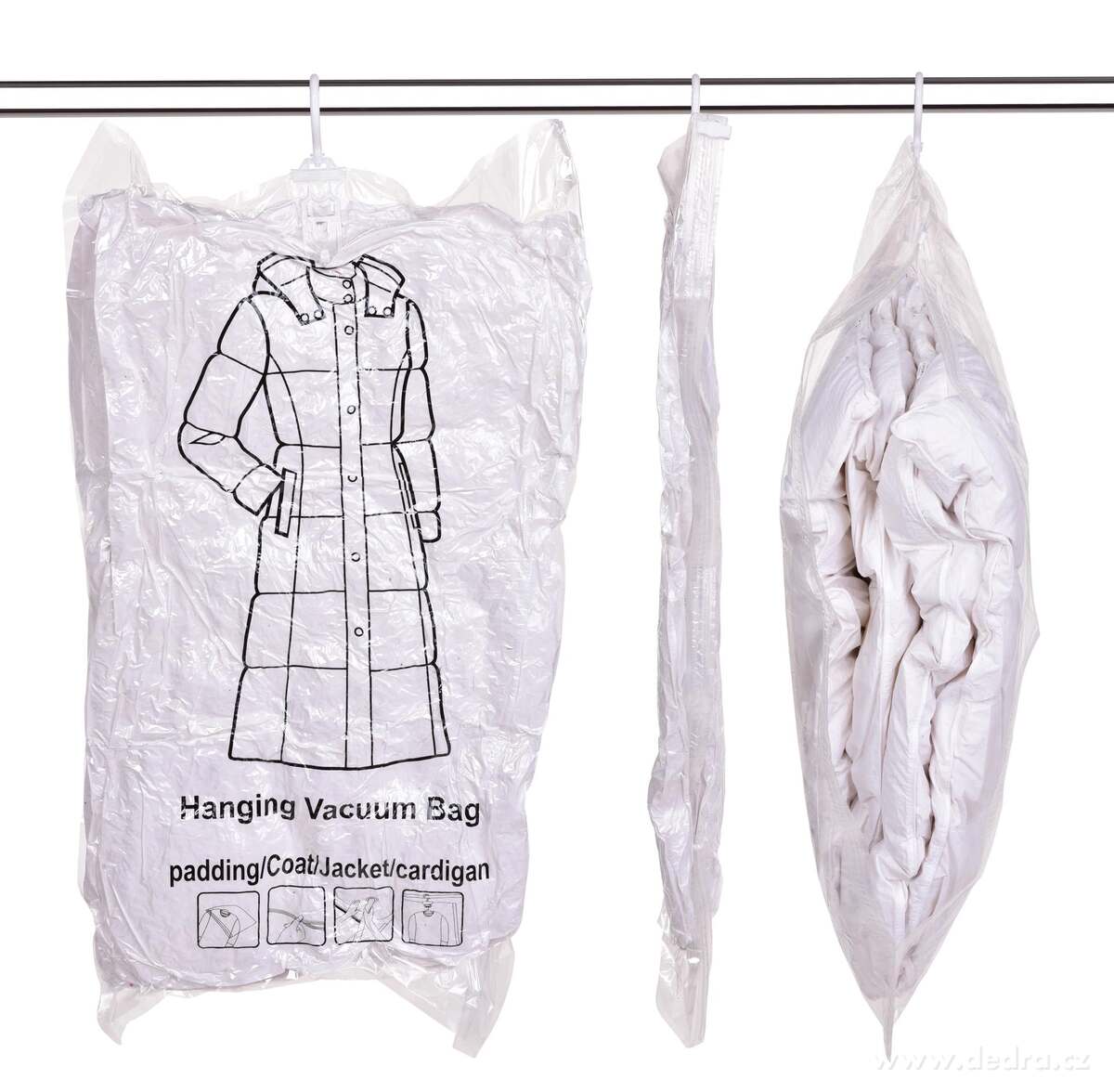 XL Vakuovací pytel 110 x 70, uvnitř s háčkem na ramínka