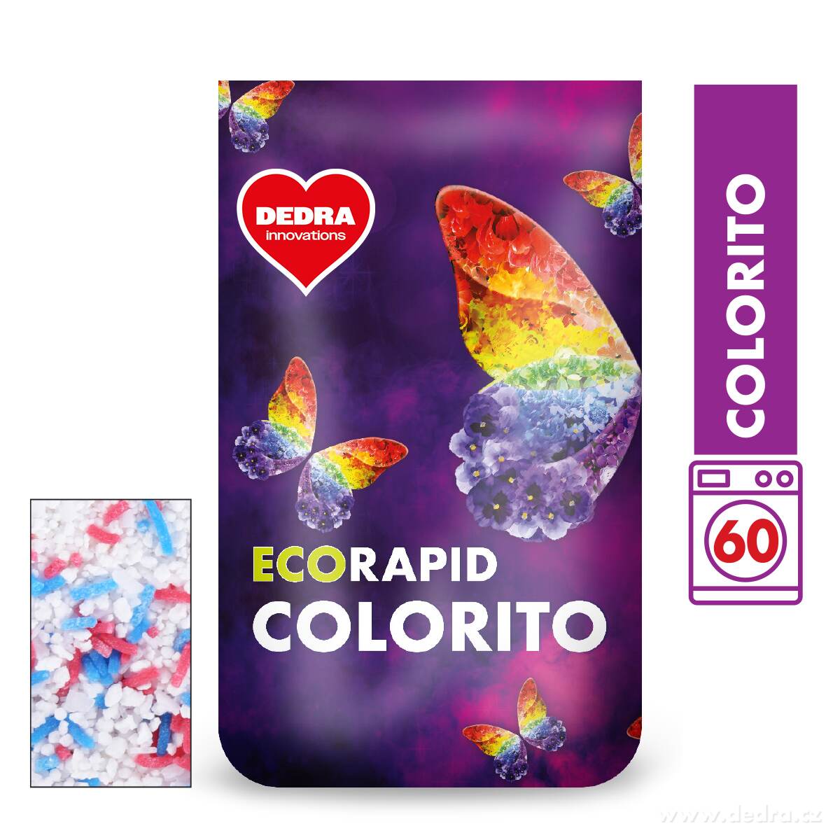 EKO PRÁŠEK na barevné prádlo ECORAPID COLORITO 60 praní