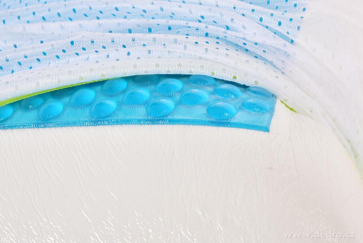 ANATOMIXX® polštář s aktivní gelovou chladící zónou, z paměťové pěny