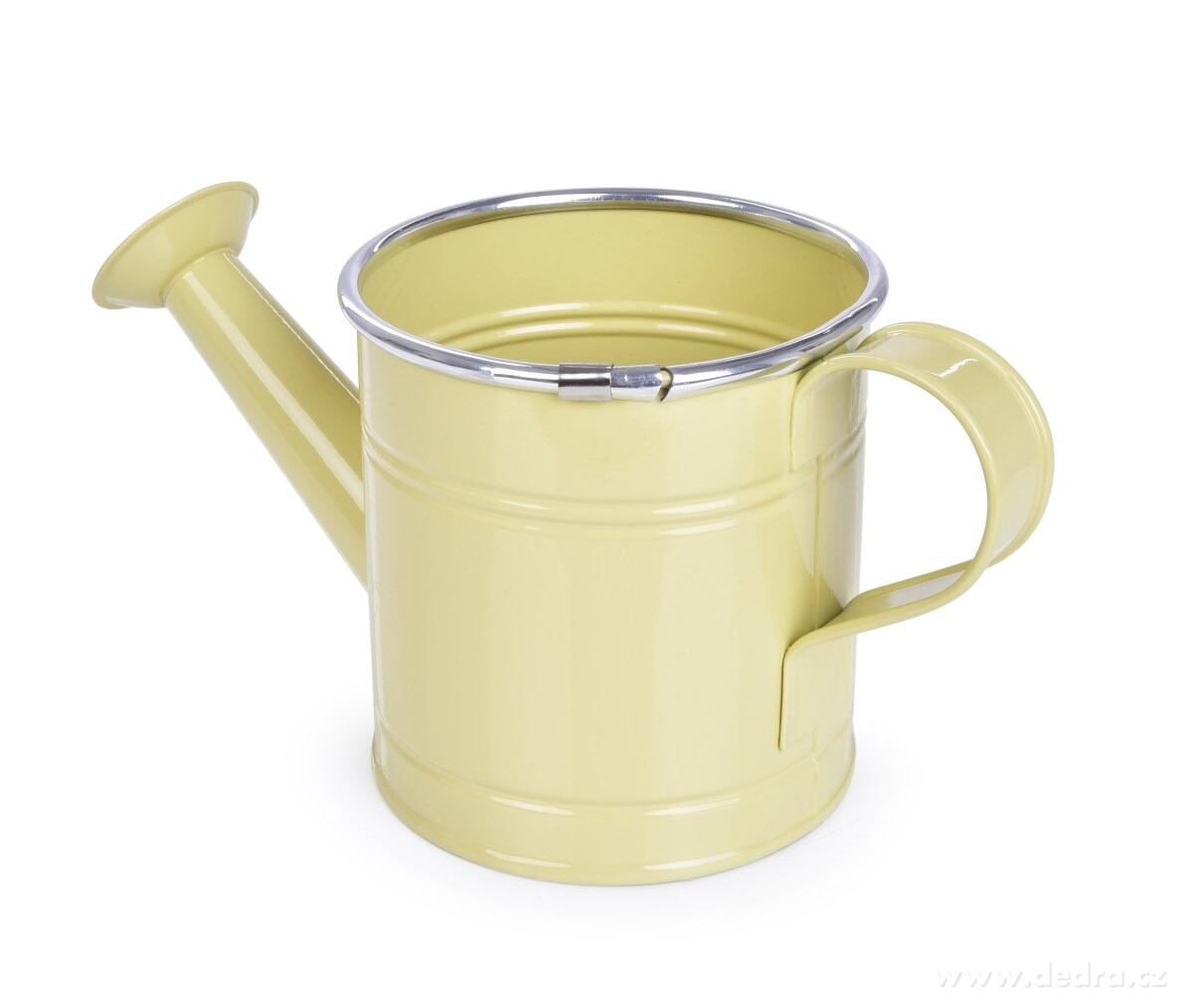 22 cm Dekorativní kovová konvička, vanilková
