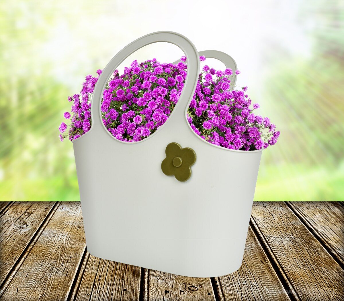 Stylová plastová taška FLOWER 5 L