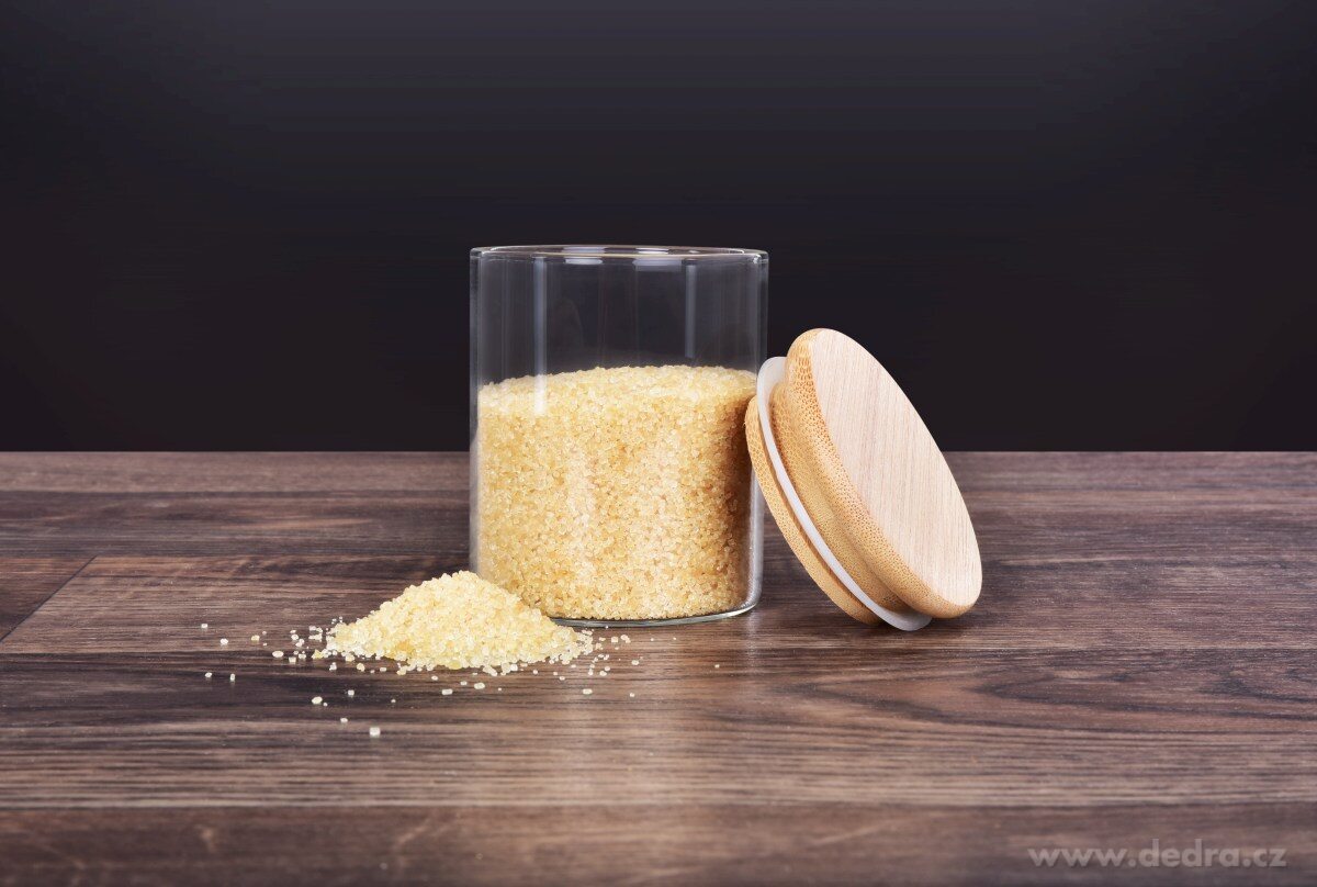 GoEco® | 190 ml | borosilikátová skleněná dóza s bambusovým víkem