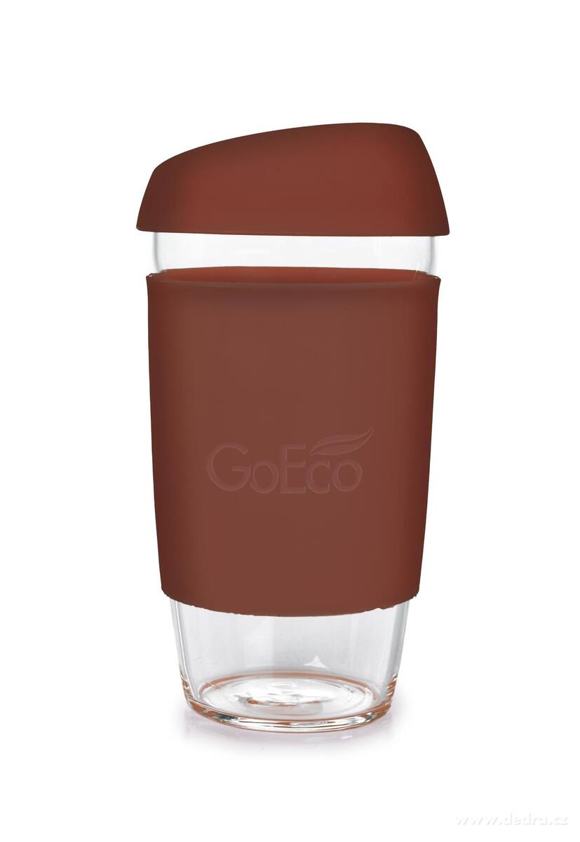 KELIMERO® | Skleněný kelímek na kávu 500 ml se silikonovým víčkem a manžetou TO GO