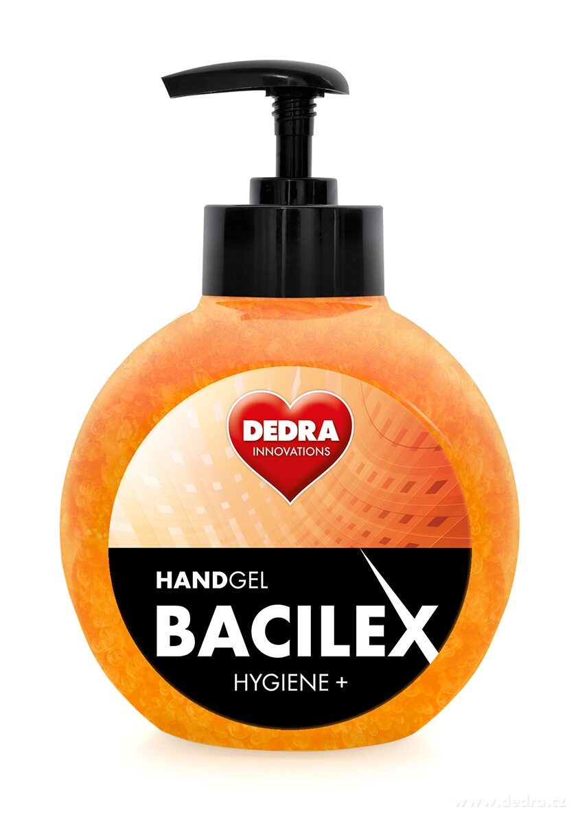 Čisticí gel na ruce s vysokým obsahem alkoholu, 500 ml, HANDGEL BACILEX HYGIENE+