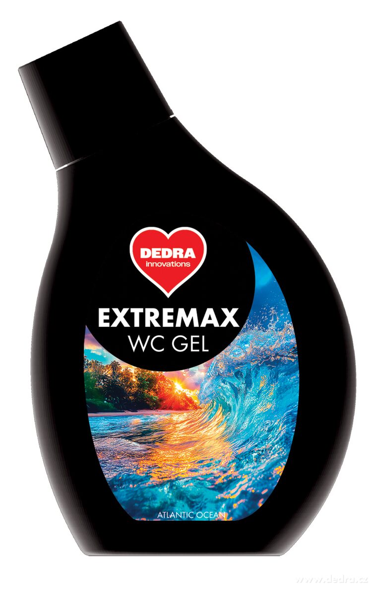EXTREMAX | extra hustý čisticí gel na WC, bidety & pisoáry | silný účinek & vůně ATLANTIC OCEAN | 500 ml