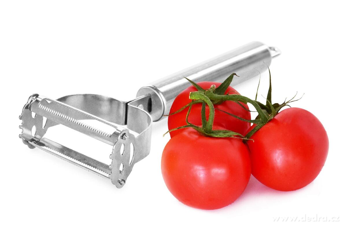 GOURMET | nerezová škrabka 2v1 | dvoj-čepelková | 2× pilková čepel 5 cm