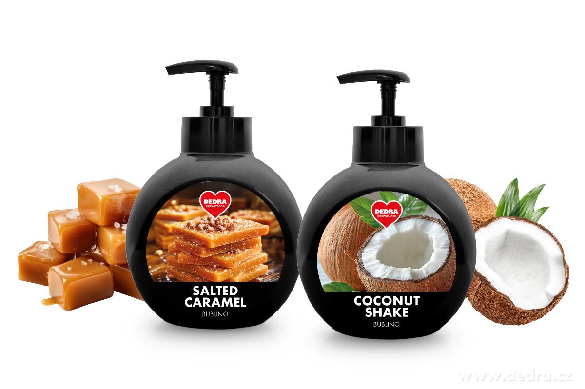 2× BUBLINO | šetrné tekuté mýdlo s glycerinem & aloe vera | SALTED CARAMEL + COCONUT SHAKE