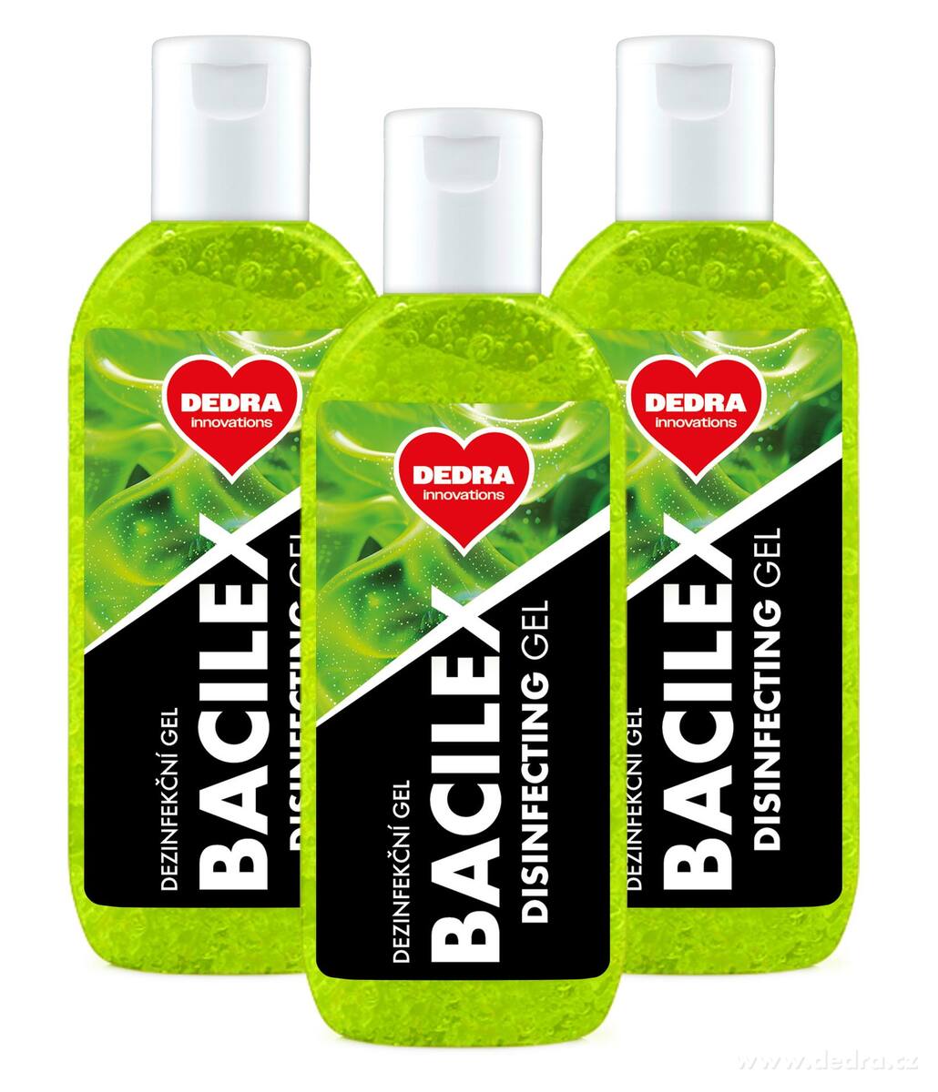 2+1 ZDARMA | BACILEX® | dezinfekční gel na ruce | certifikovaný | 3× 100 ml