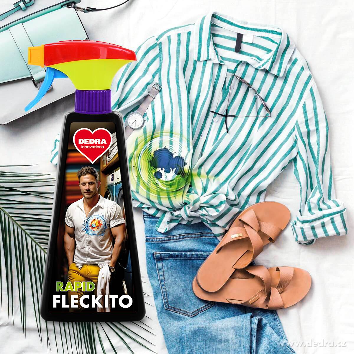 FLECKITO RAPID | Sprej na skvrny před praním | účinkuje za 3 minuty | 500 ml