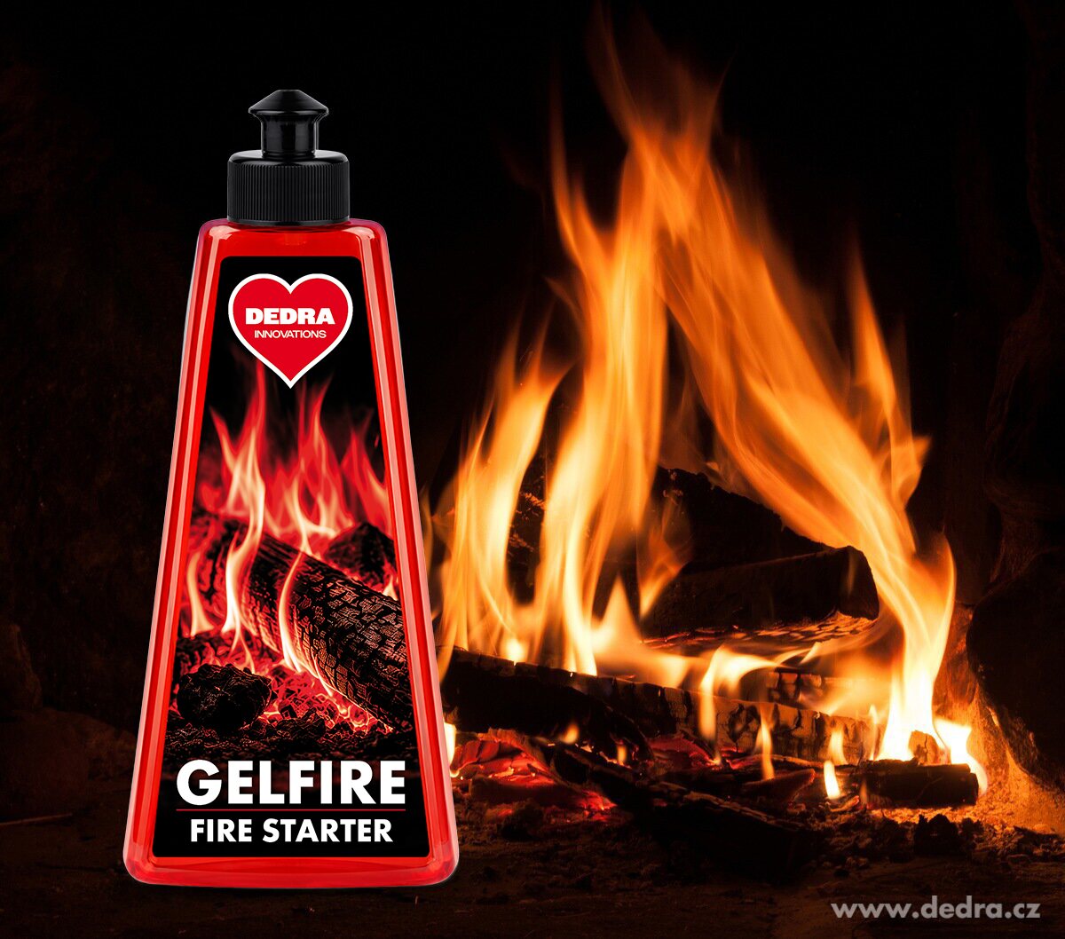 GELFIRE | Gelový podpalovač na grily, krby a fondue hořáky | 500 ml