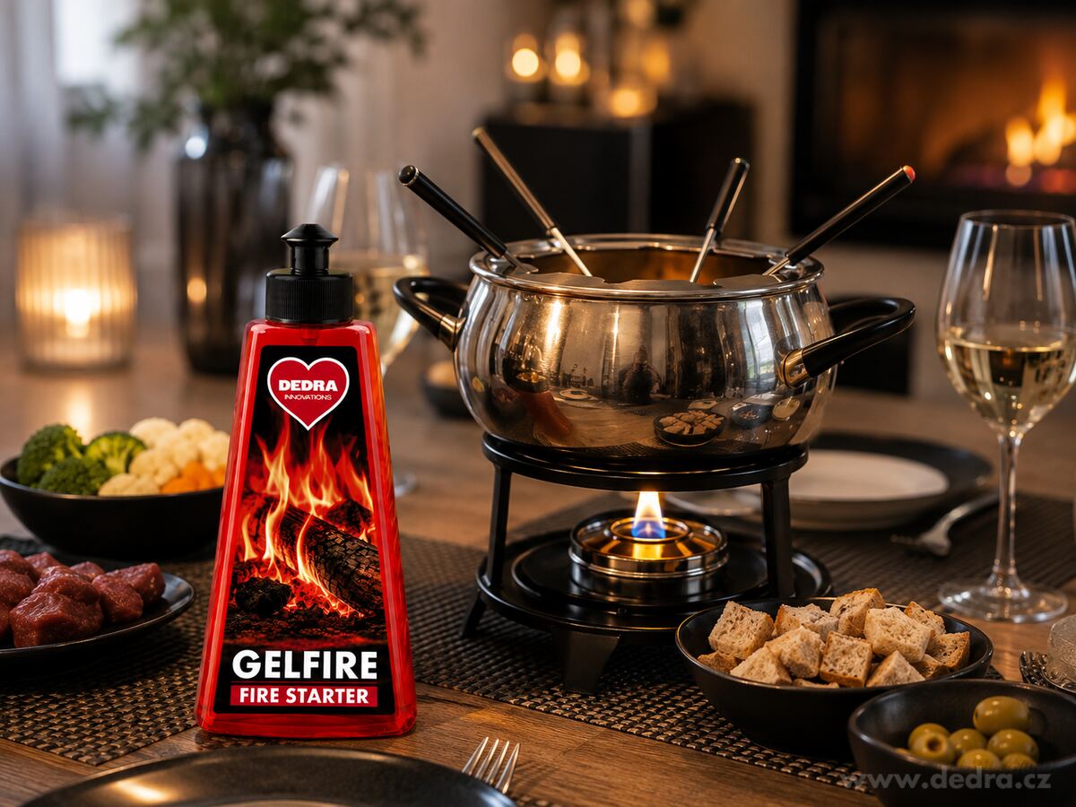 GELFIRE | Gelový podpalovač na grily, krby a fondue hořáky | 500 ml