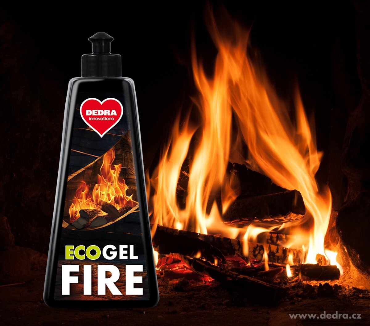 2× GELFIRE | Ekologický gelový podpalovač na grily a krby | 2× 500 ml