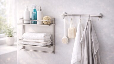 Półeczki, wieszaki i haczyki