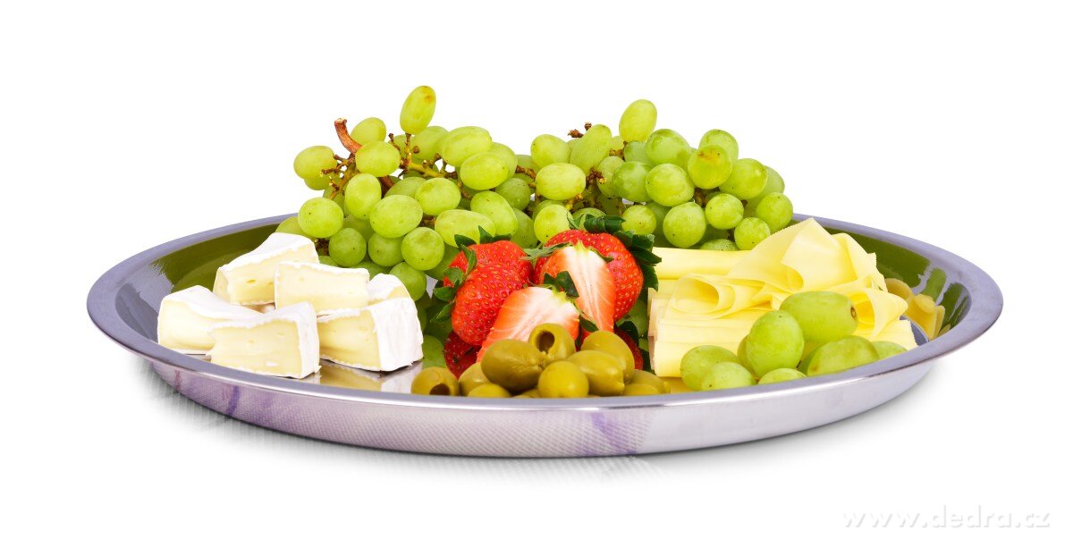 CHEF | servírovací kulatý nerezový tác | 35 cm