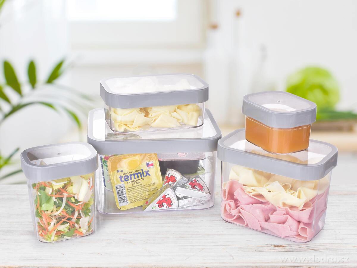 2400 ml těsnící dóza na potraviny VISION BOX se silikonovým těsněním