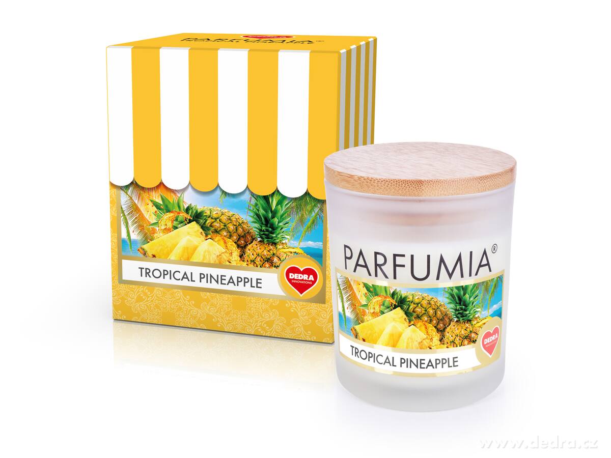 TROPICAL PINEAPPLE | sójová vonná svíčka | PARFUMIA® | 250 ml