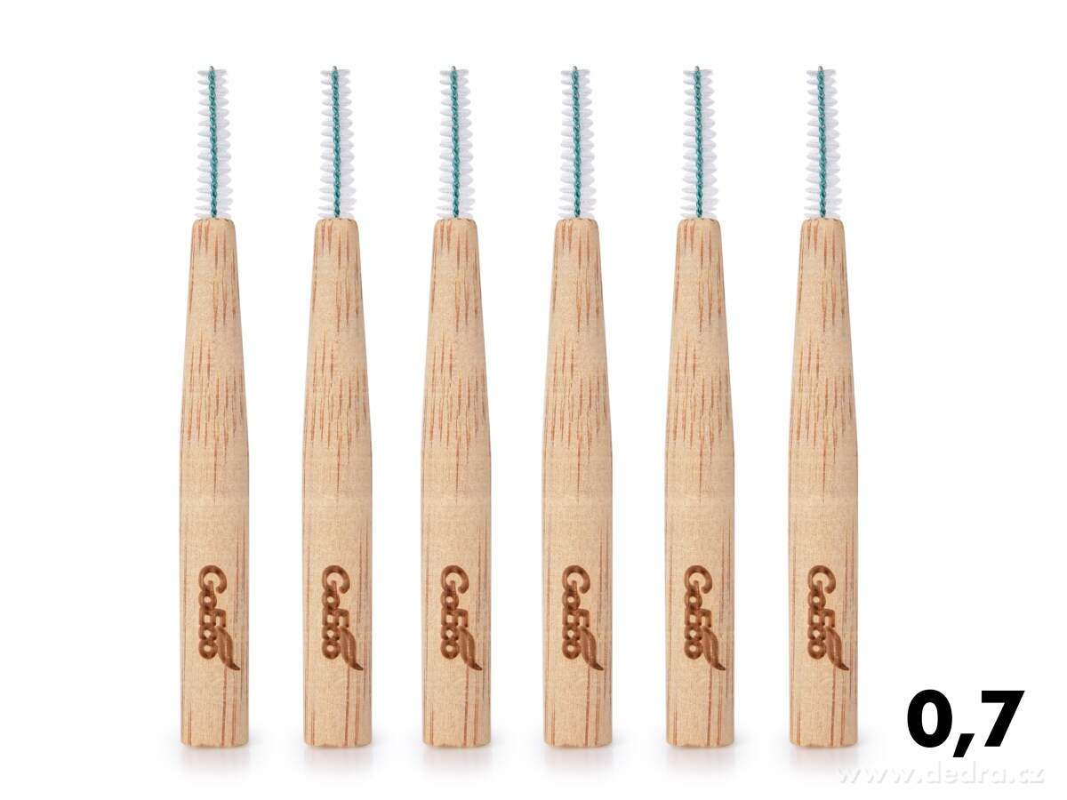 GoEco® BAMBOO | mezizubní kartáčky 0,7 mm | 6 ks | z bambusu
