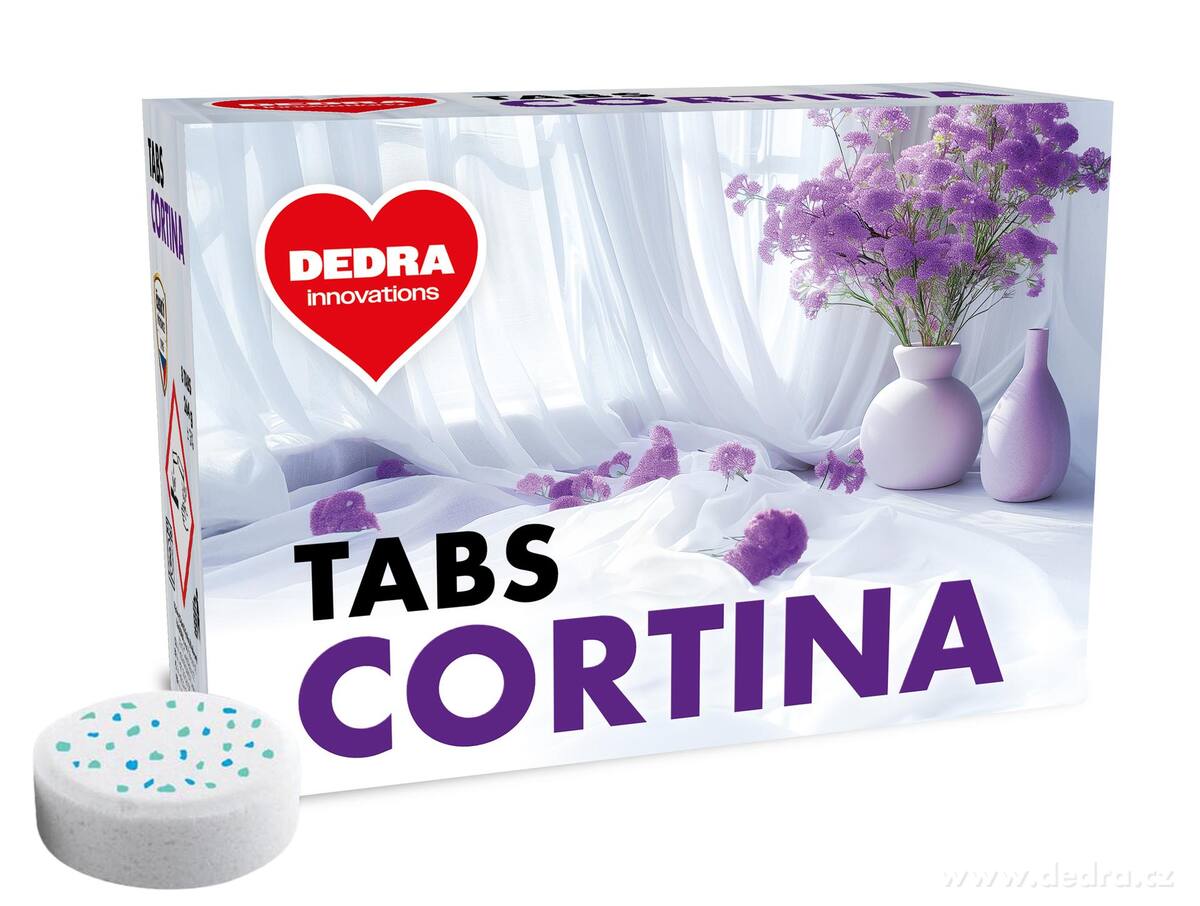 CORTINA TABS | Prací tablety na záclony, krajky & bílé spodní prádlo | 8 praní