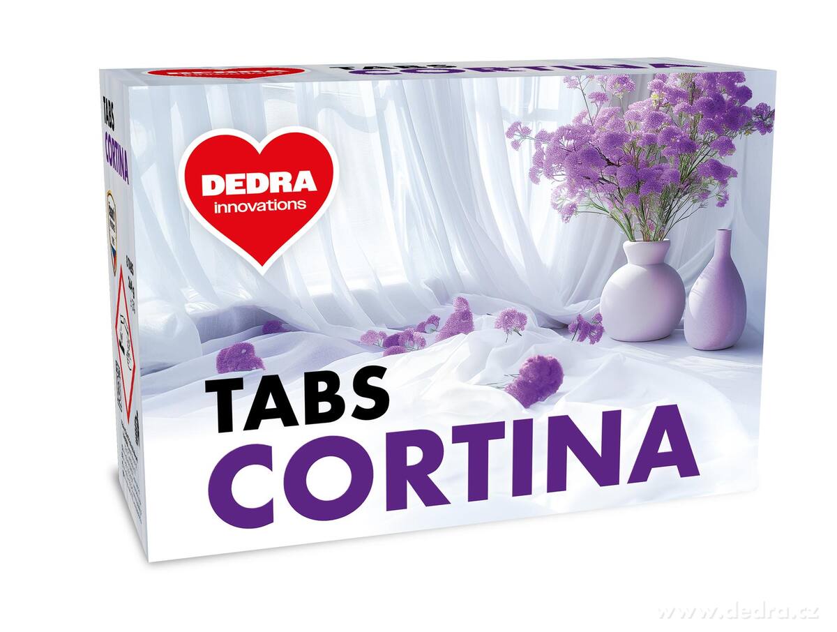 CORTINA TABS | Prací tablety na záclony, krajky & bílé spodní prádlo | 8 praní