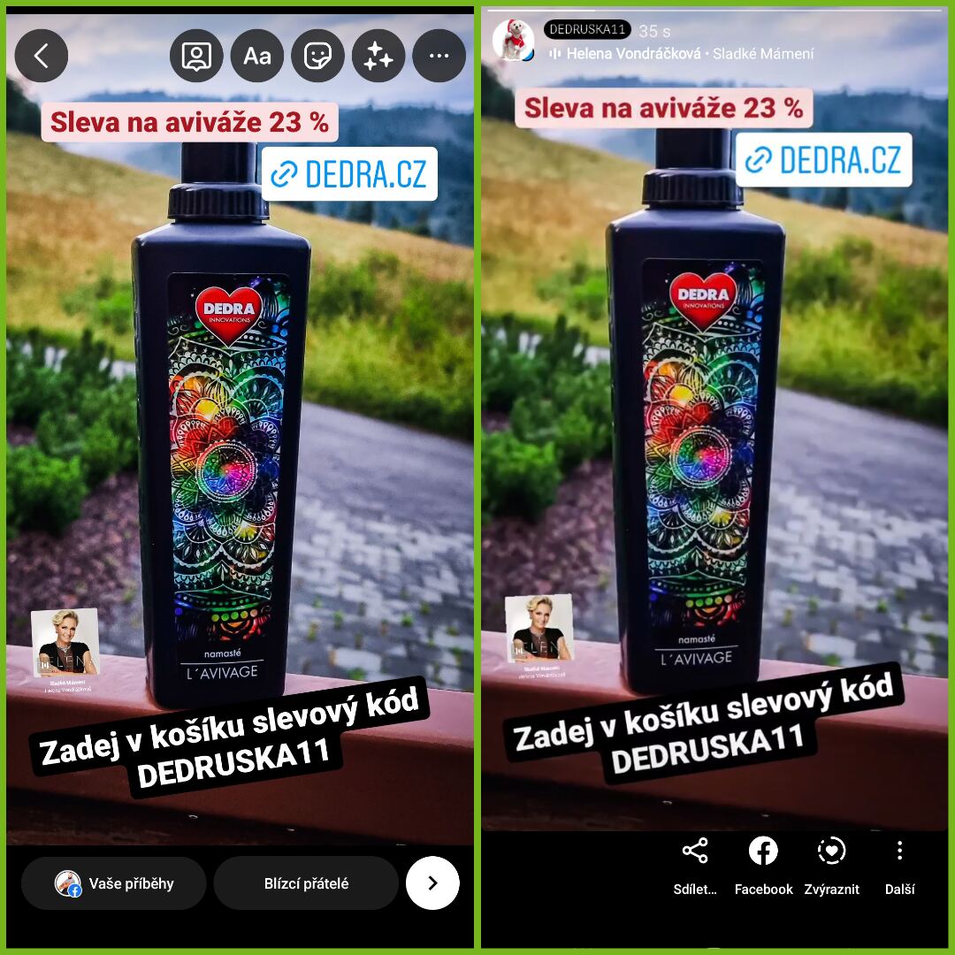 Příklad využití přezdívky koordinátora v Instagram Stories