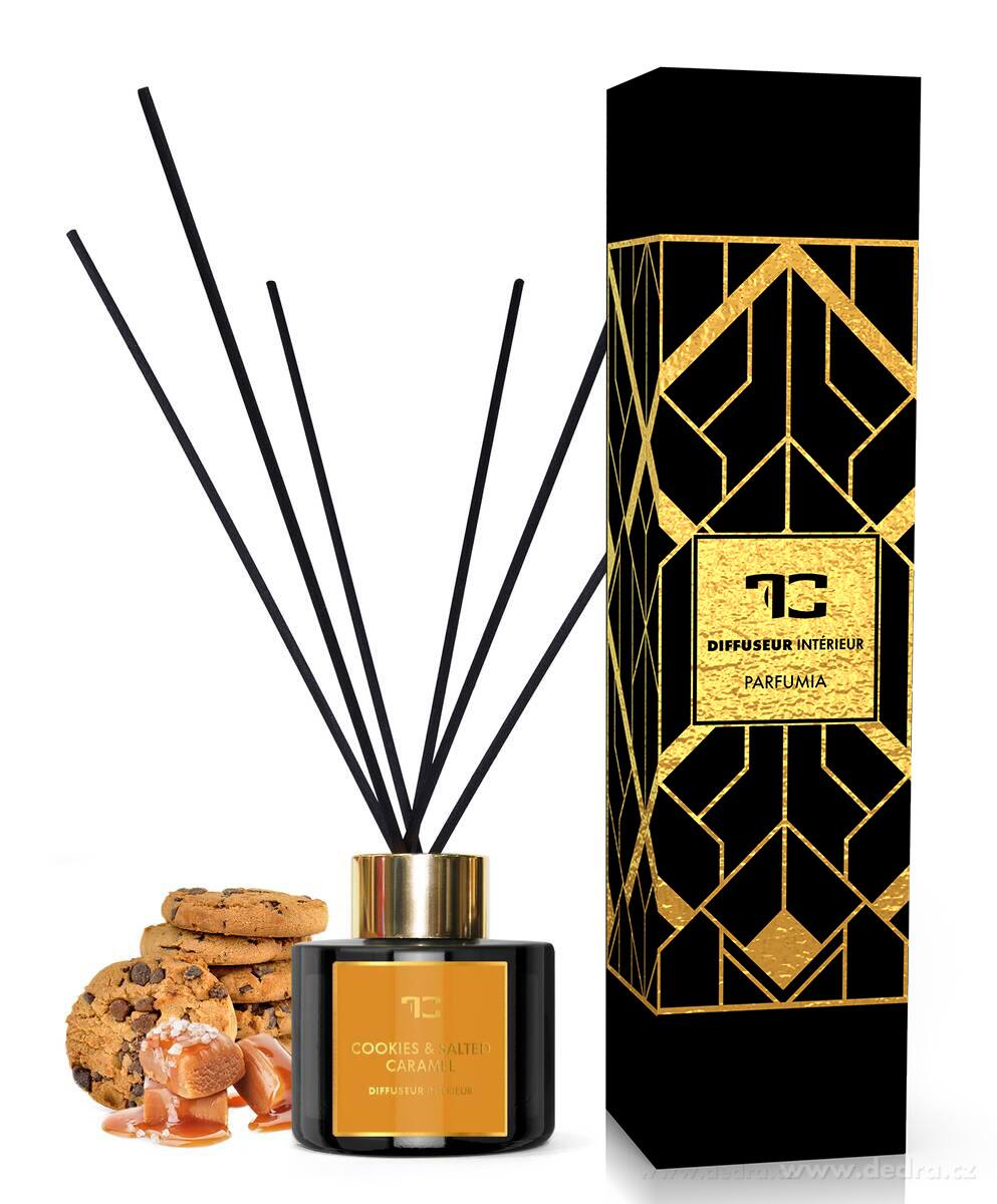 COOKIES & SALTED CARAMEL | tyčinkový difuzér | PARFUMIA® | 100 ml