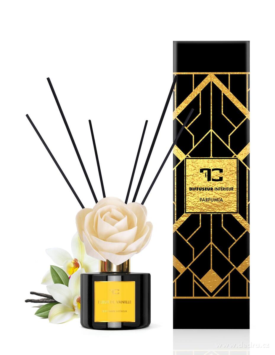 FLEUR DE VANILLE | difuzér s FLOW květinou & tyčinkami | PARFUMIA® | 200 ml