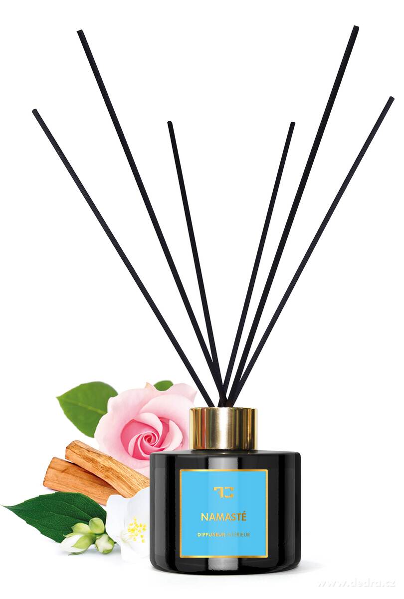 NAMASTÉ | difuzér s FLOW květinou & tyčinkami | PARFUMIA® | 200 ml