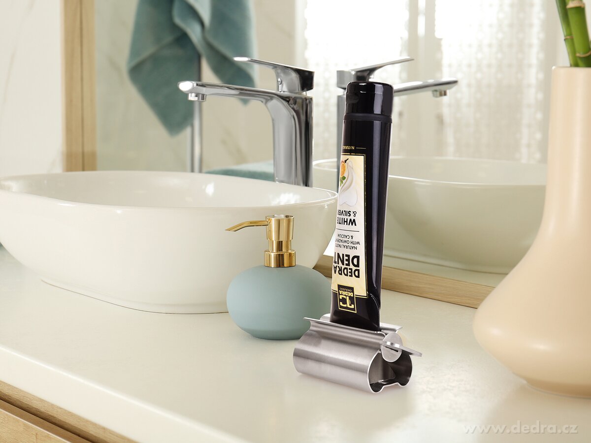 2v1 nerezová TUBOTLAČKA, vytlačovací masivní stojan na pasty a krémy