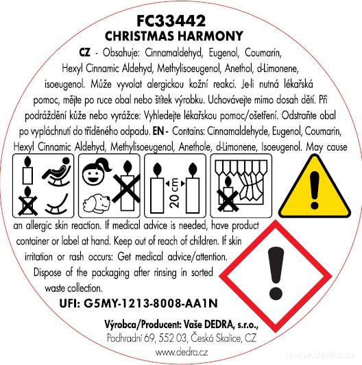 CHRISTMAS HARMONY | sójová vonná svíčka | PARFUMIA® | 250 ml