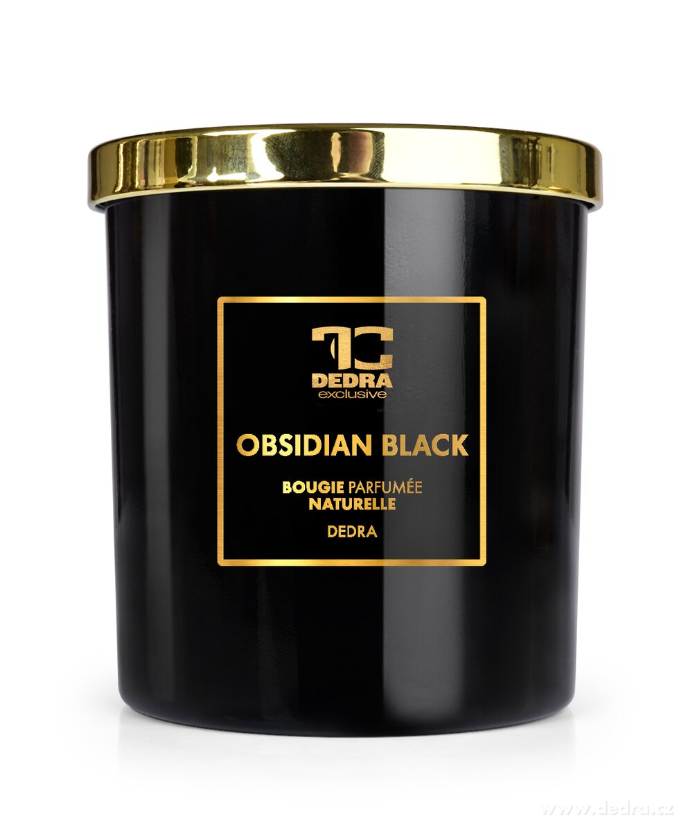 OBSIDIAN BLACK | sójová vonná svíčka | PARFUMIA® | 250 ml