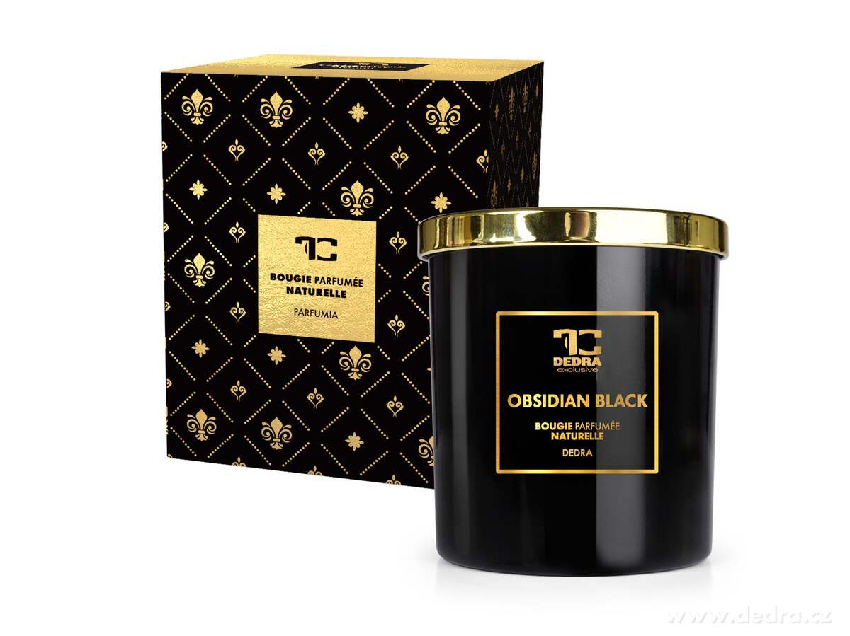 OBSIDIAN BLACK | sójová vonná svíčka | PARFUMIA® | 250 ml
