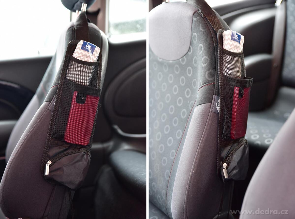 Závěsný kapsář/organizér do auta na bok sedadla