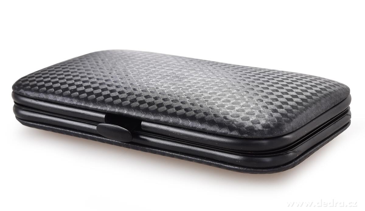 BEAUTY | manikúra 9dílná sada | broušená ocel | v uzavíratelném pouzdře | červená